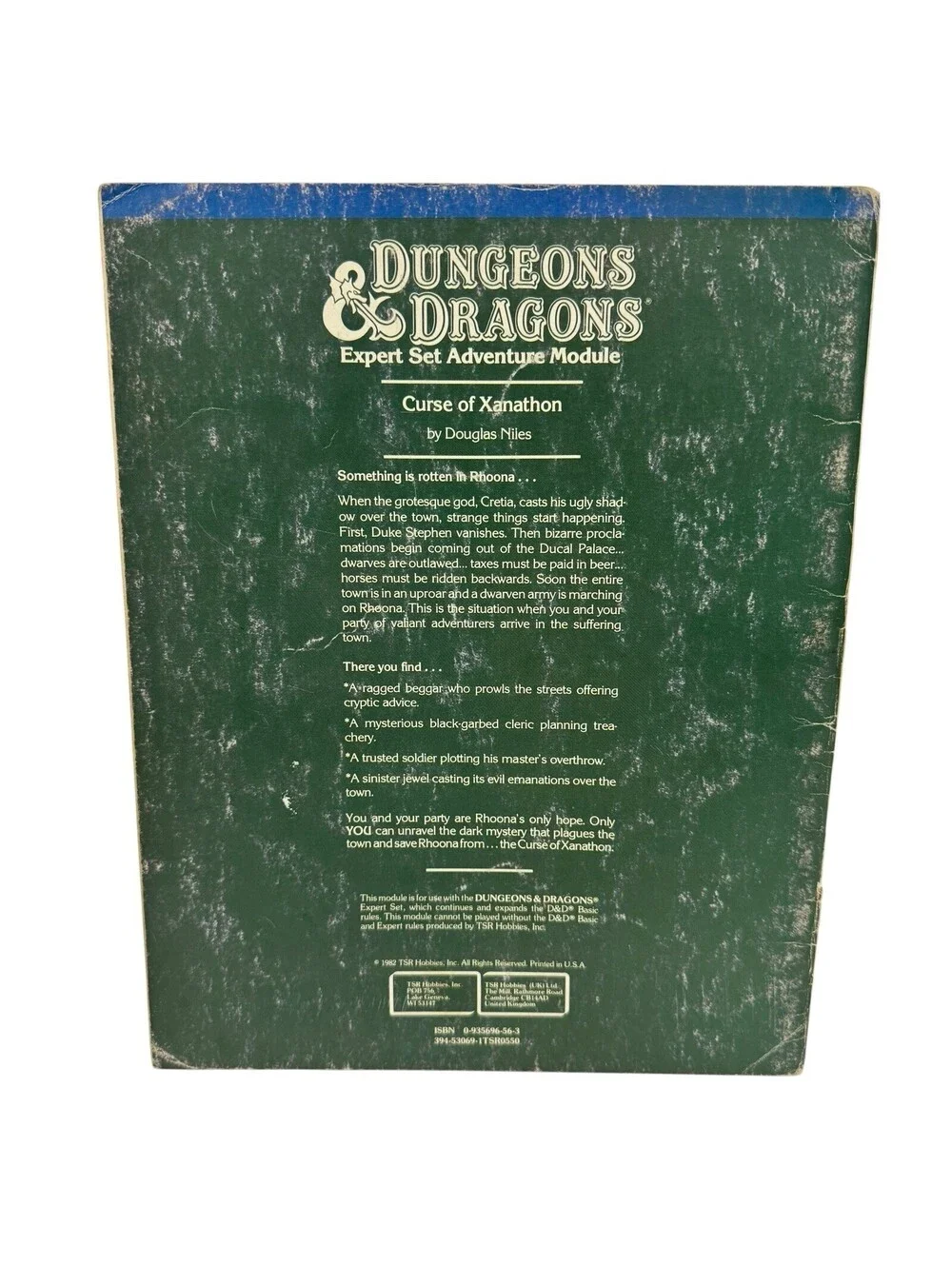 Dungeons and Dragons Curse of Xanathon Adventure Expert Adventure Module - X3